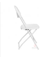 White plastic folding patio balcony living room chairs fan-backed HDPE folding chairs
