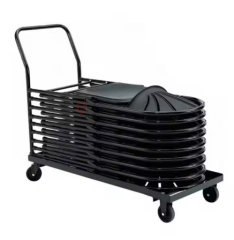 High quality Beach School Camping chairs Black fan back HDPE metal folding chairs