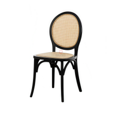 Black solid wood frame beach resort Cafe Tavern rattan chairs