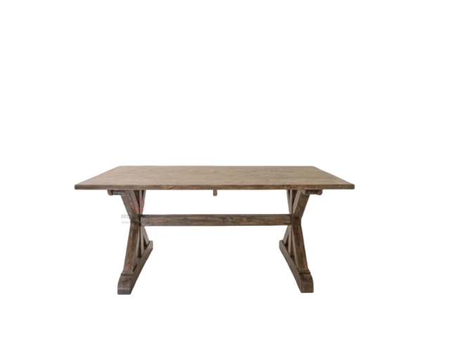 French style outdoor wedding banquet detachable table Solid wood farm table