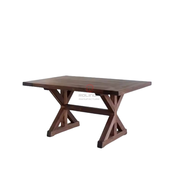 French style outdoor wedding banquet detachable table Solid wood farm table