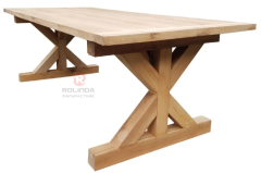 French style outdoor wedding banquet detachable table Solid wood farm table