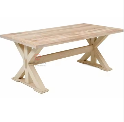 French style outdoor wedding banquet detachable table Solid wood farm table