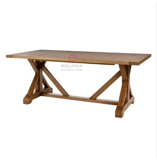 Solid wood removable outdoor banquet party wedding table Rectangular farm table
