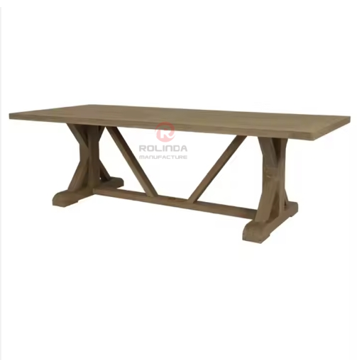 Solid wood removable outdoor banquet party wedding table Rectangular farm table