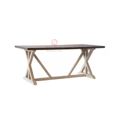 Solid wood removable outdoor banquet party wedding table Rectangular farm table