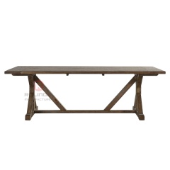 Solid wood removable outdoor banquet party wedding table Rectangular farm table