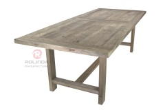 Solid wood removable outdoor banquet party wedding table Rectangular farm table