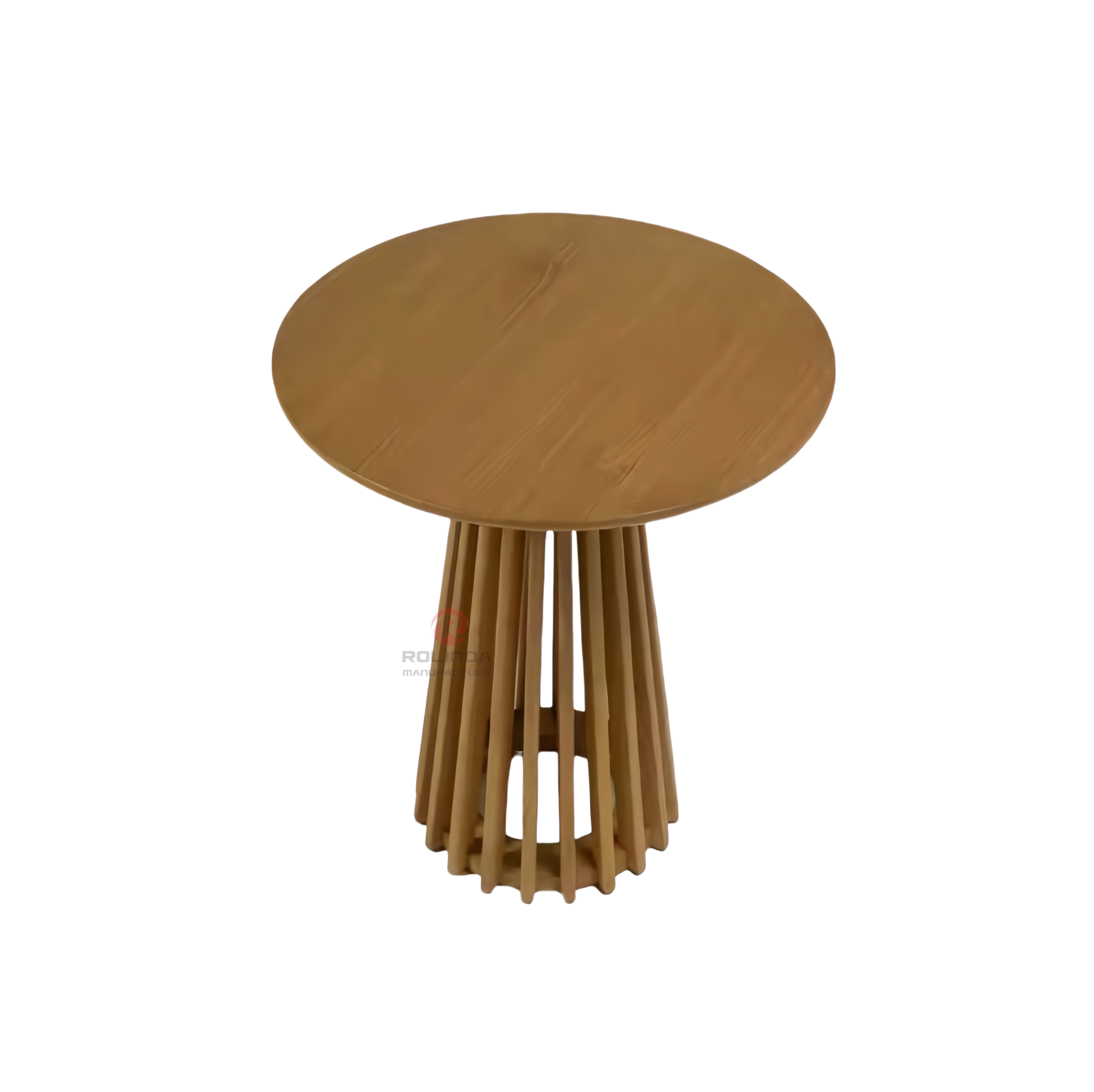 Country style removable outdoor indoor Restaurant Hotel Table Round natural solid wood farm table