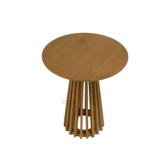 Country style removable outdoor indoor Restaurant Hotel Table Round natural solid wood farm table