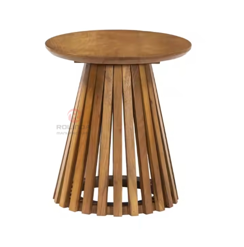 Country style removable outdoor indoor Restaurant Hotel Table Round natural solid wood farm table
