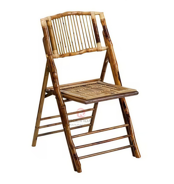 Wooden color outdoor camping wedding banquet bamboo folding chairs