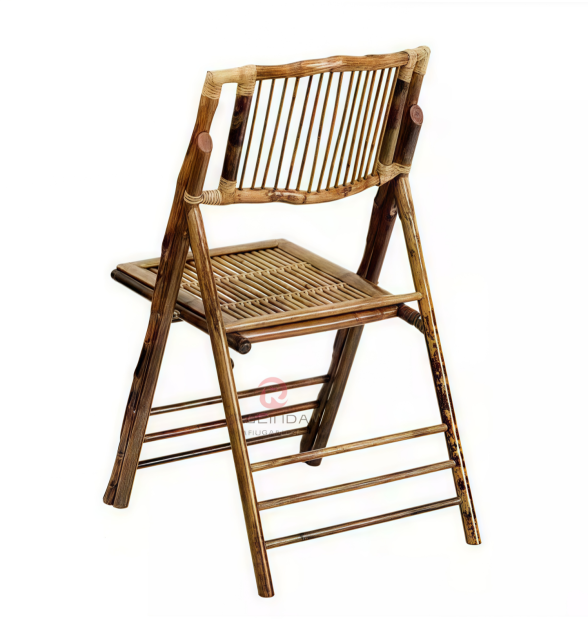 Wooden color outdoor camping wedding banquet bamboo folding chairs