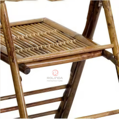 Wooden color outdoor camping wedding banquet bamboo folding chairs