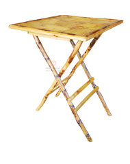 Vintage design wedding collapsible banquet catering wood grain square bamboo folding table