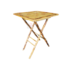 Vintage design wedding collapsible banquet catering wood grain square bamboo folding table