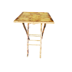 Vintage design wedding collapsible banquet catering wood grain square bamboo folding table