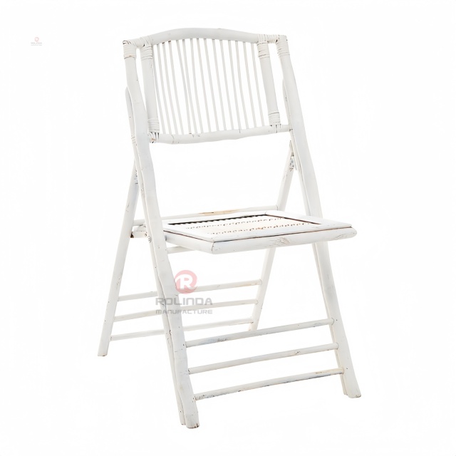 White Wedding Outdoor camping Party Teahouse Restaurant Bamboo folding chairs