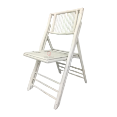 White Wedding Outdoor camping Party Teahouse Restaurant Bamboo folding chairs