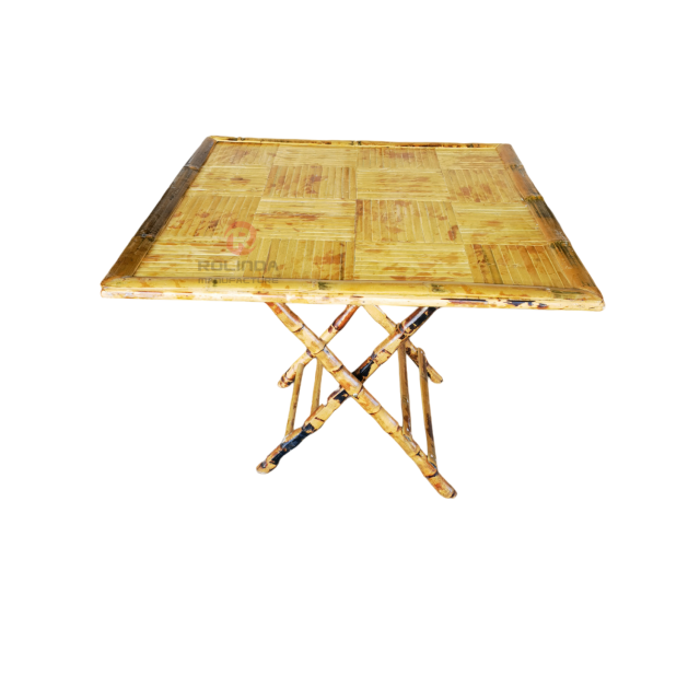 High quality outdoor banquet Balcony Restaurant table Square bamboo folding table