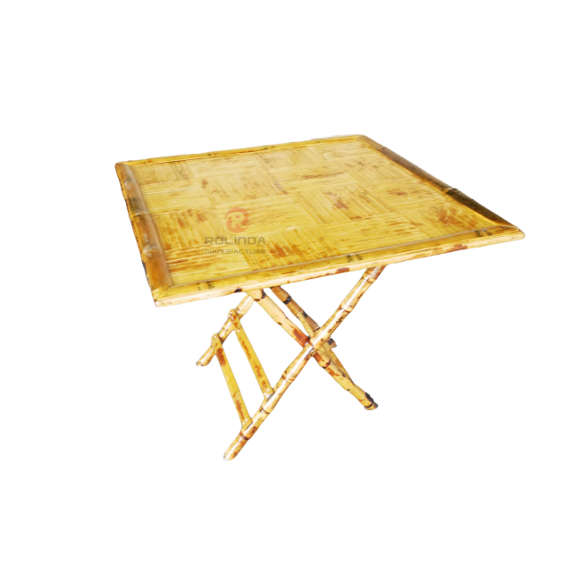 High quality outdoor banquet Balcony Restaurant table Square bamboo folding table