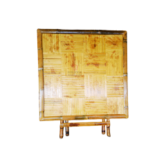 High quality outdoor banquet Balcony Restaurant table Square bamboo folding table