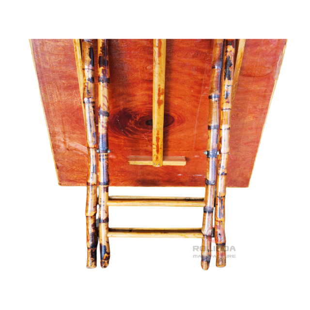 High quality outdoor banquet Balcony Restaurant table Square bamboo folding table