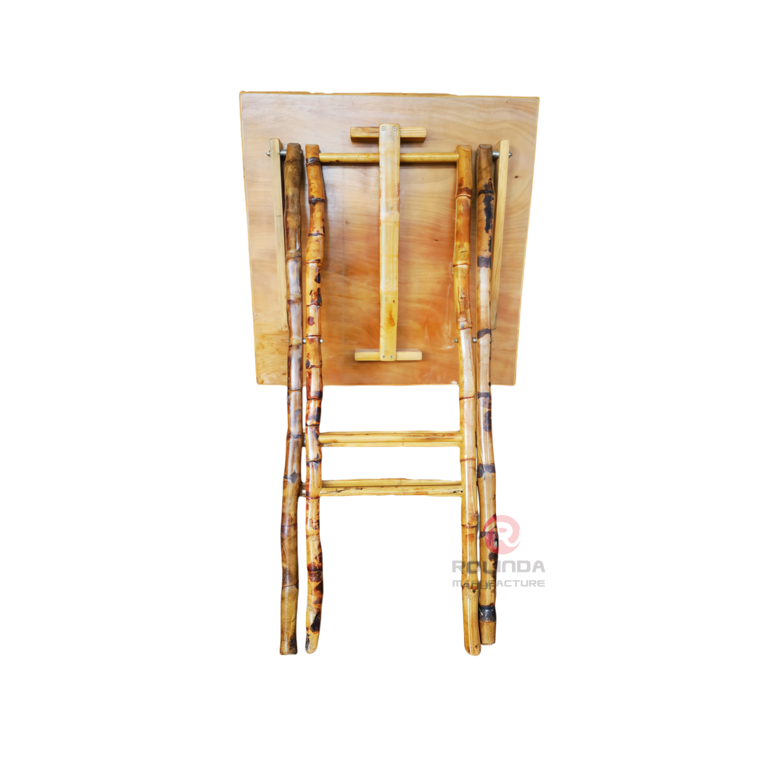 Vintage design wedding collapsible banquet catering wood grain square bamboo folding table
