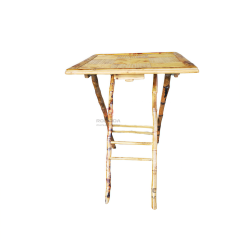 Vintage design wedding collapsible banquet catering wood grain square bamboo folding table