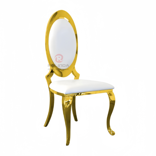 Golden Wedding Party Hotel Restaurant Living Room Chairs Stainless Steel Chairs