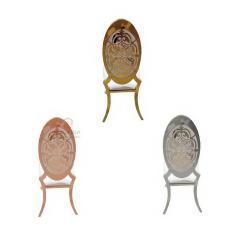 Golden Wedding Party Hotel Restaurant Living Room Chairs Stainless Steel Chairs