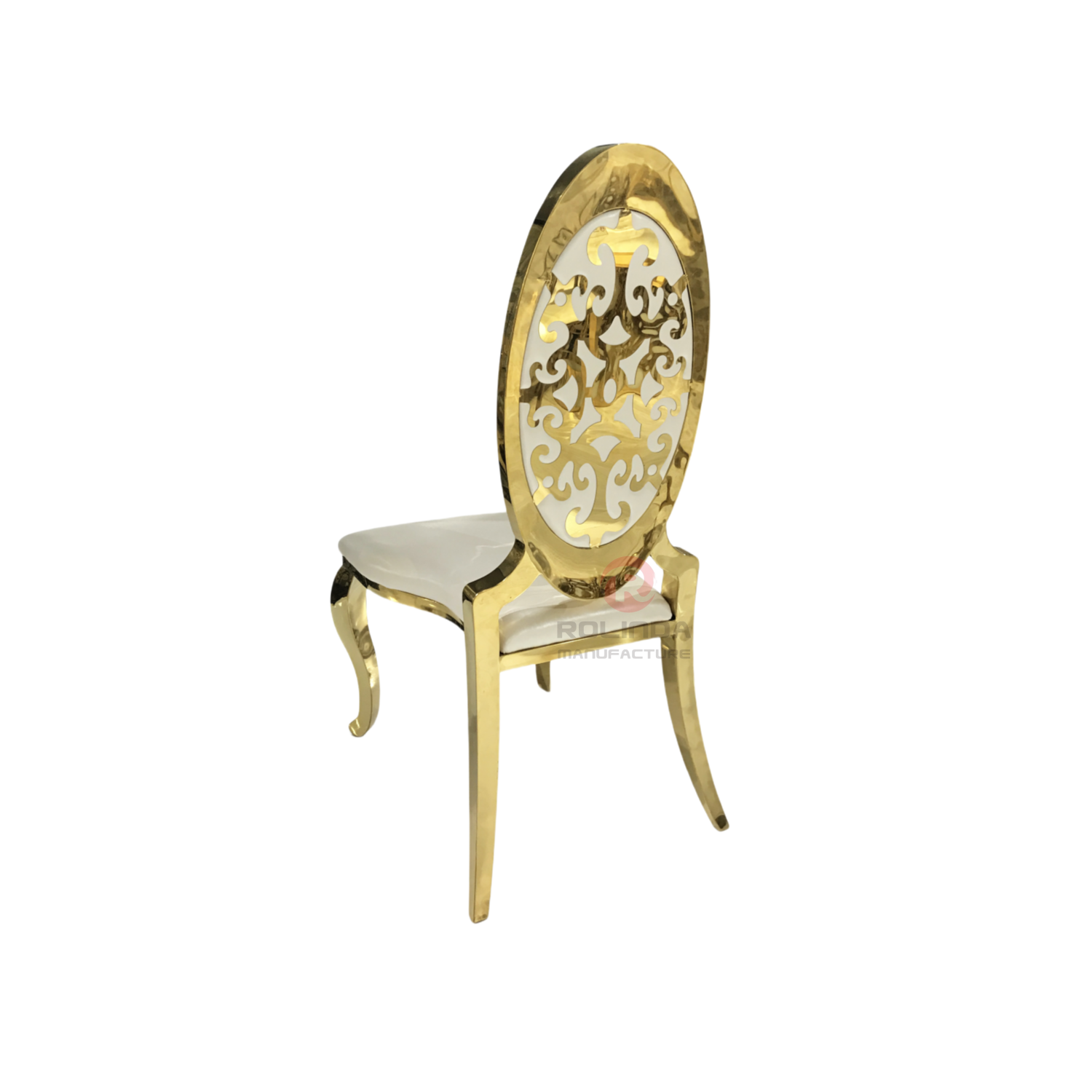 Golden Wedding Party Hotel Restaurant Living Room Chairs Stainless Steel Chairs