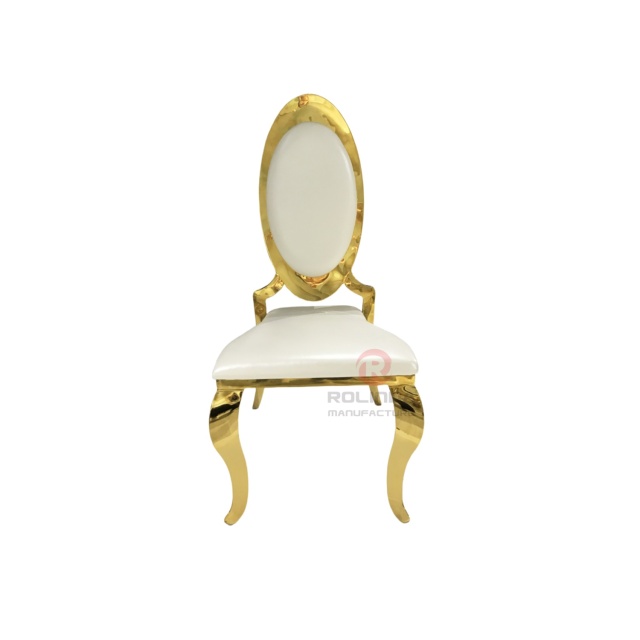 Golden Wedding Party Hotel Restaurant Living Room Chairs Stainless Steel Chairs