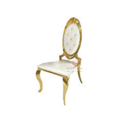 Golden Wedding Party Hotel Restaurant Living Room Chairs Stainless Steel Chairs