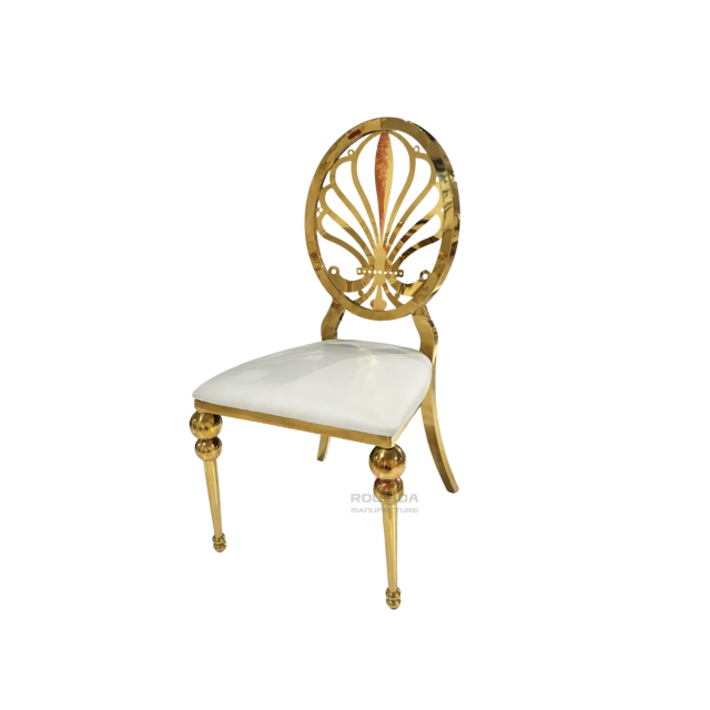 Wedding party Banquet event Phoenix Round pattern hollowed out chair