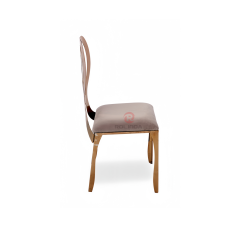 Rose gold Wedding Banquet Event Fashion Luxury Chair Double Ring Stainless Steel Chair