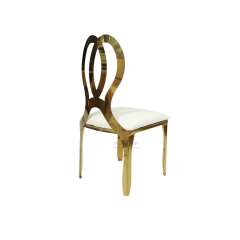 Rose gold Wedding Banquet Event Fashion Luxury Chair Double Ring Stainless Steel Chair