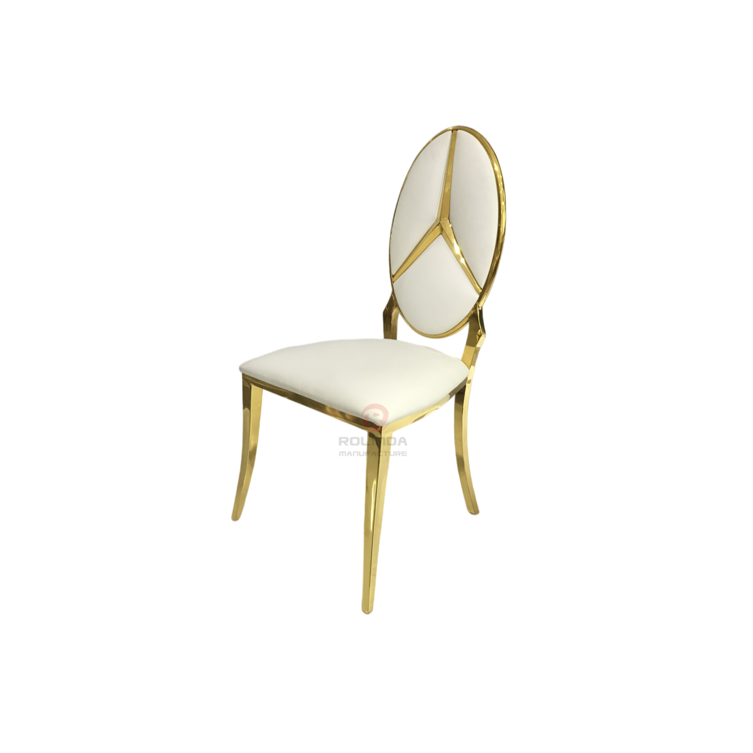 Modern design Hotel Activities Oval cross-backed stainless steel chairs