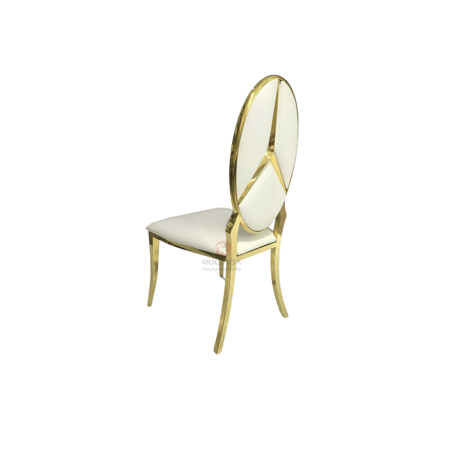 Modern design Hotel Activities Oval cross-backed stainless steel chairs