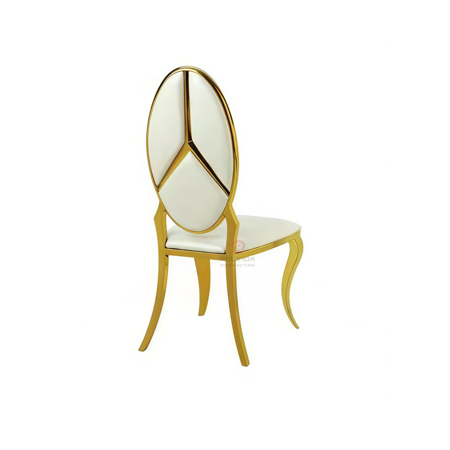 Modern design Hotel Activities Oval cross-backed stainless steel chairs