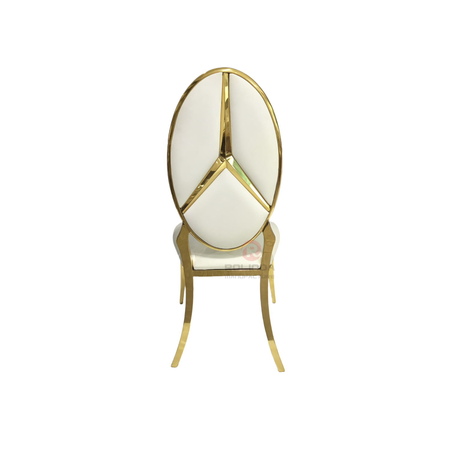 Modern design Hotel Activities Oval cross-backed stainless steel chairs