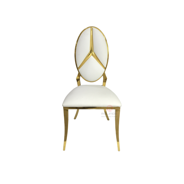 Modern design Hotel Activities Oval cross-backed stainless steel chairs