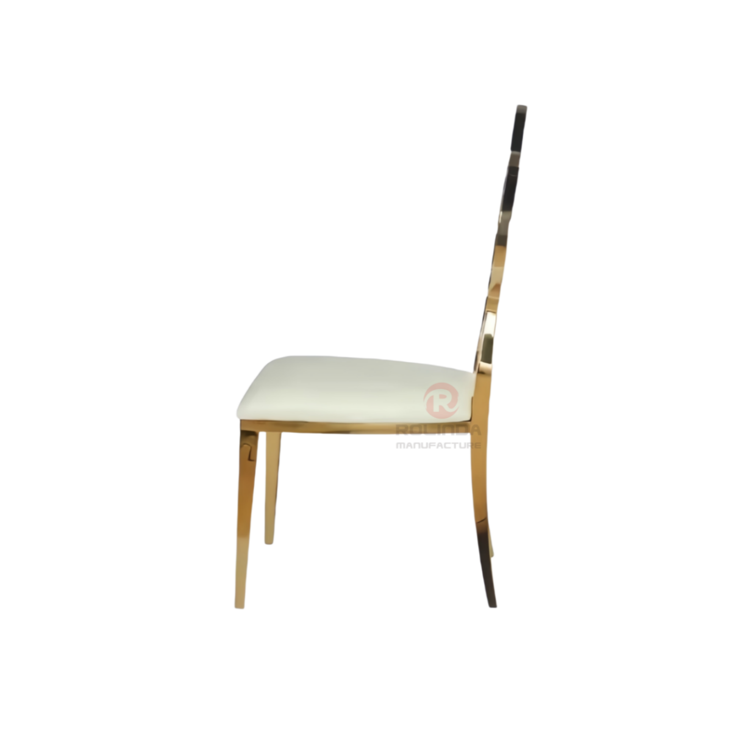 Golden Plum blossom hollow back wedding bar stainless steel chair
