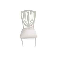 Modern metal cutout back party wedding furniture stainless steel chairs