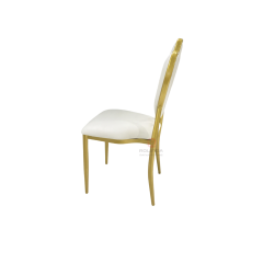 Modern heart-shaped bride and groom wedding event stainless steel chairs