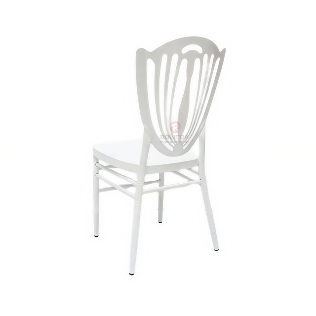 Modern metal cutout back party wedding furniture stainless steel chairs