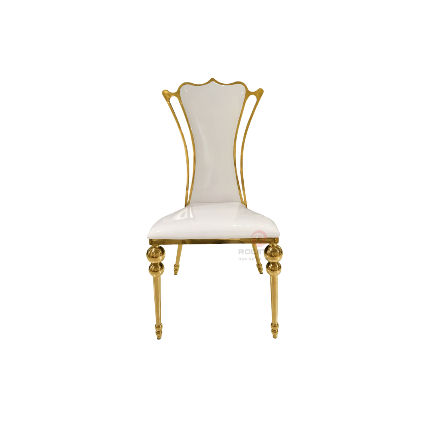 Furniture Hotel Restaurant party Royal Tiffany PU back stainless steel chairs