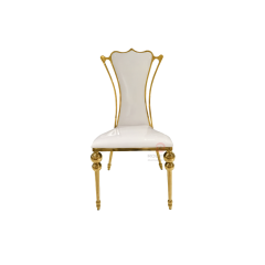 Furniture Hotel Restaurant party Royal Tiffany PU back stainless steel chairs