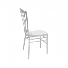 Modern metal cutout back party wedding furniture stainless steel chairs