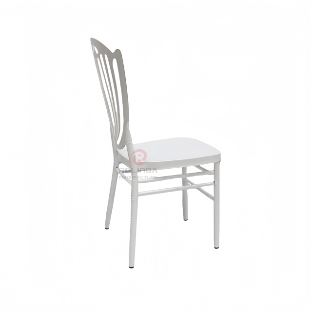 Modern metal cutout back party wedding furniture stainless steel chairs